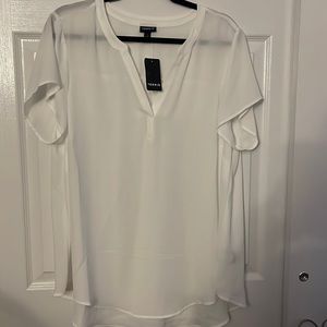 White Georgette pullover blouse